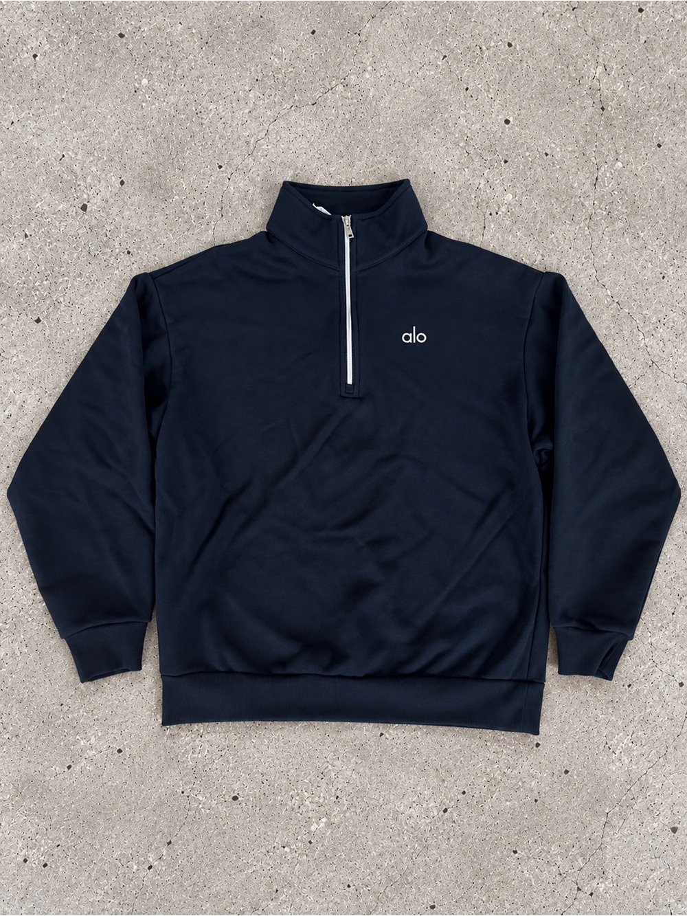Alo Accolade 1/4 Zip Pullover Quarter-Zip Pullover in Blue Size Small NWT